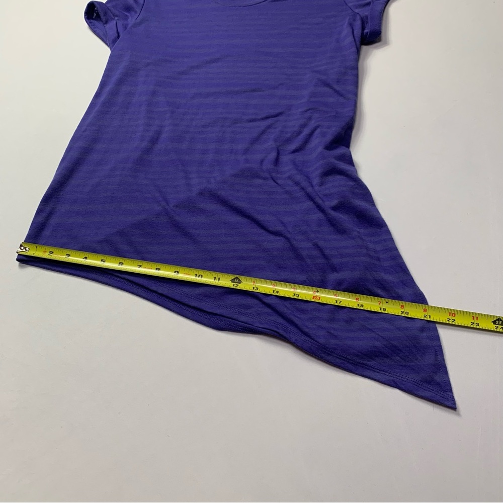 Tek Gear Purple Striped Dry Tek Short Sleeve Top Women’s Medium - Picture 10 of 11